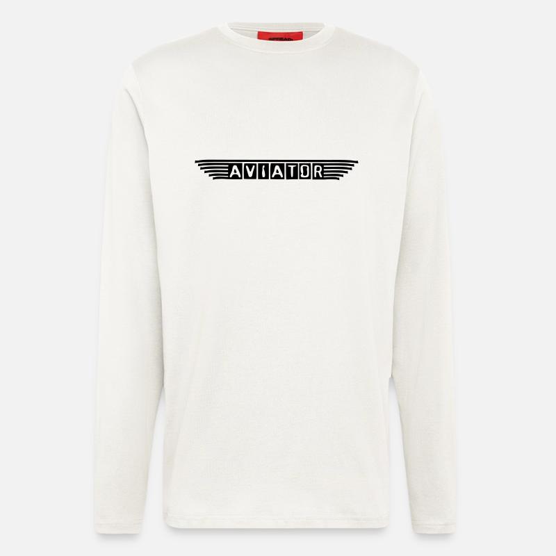 aviator_vec_1 fr - Manches longues bio décontracté fabriqué en UE - OFF WHITE