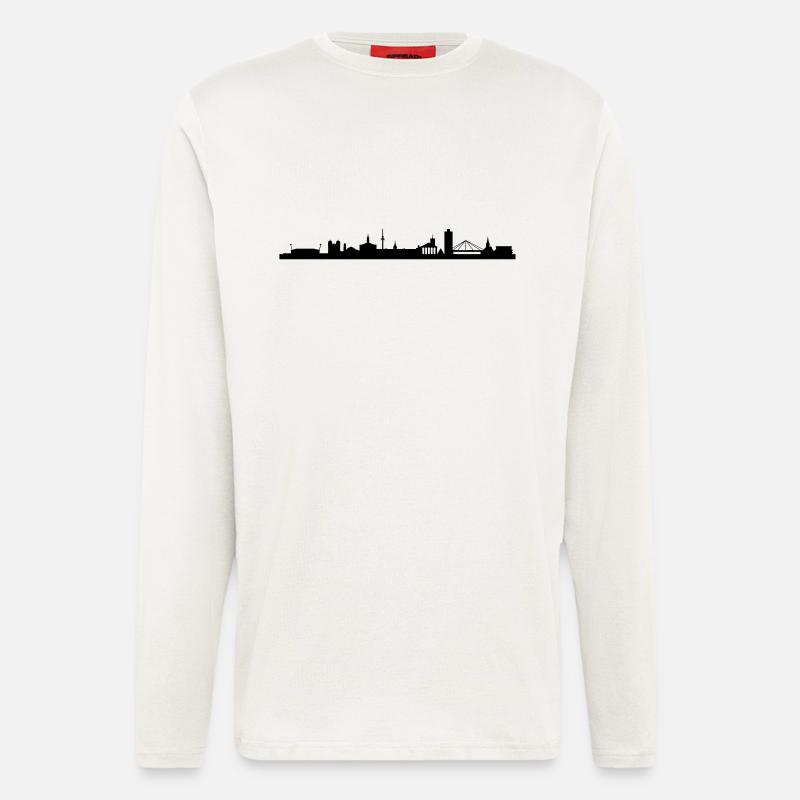 Skyline Karlsruhe 1 - Langarmshirt - made by SPREAD  - OFF WHITE