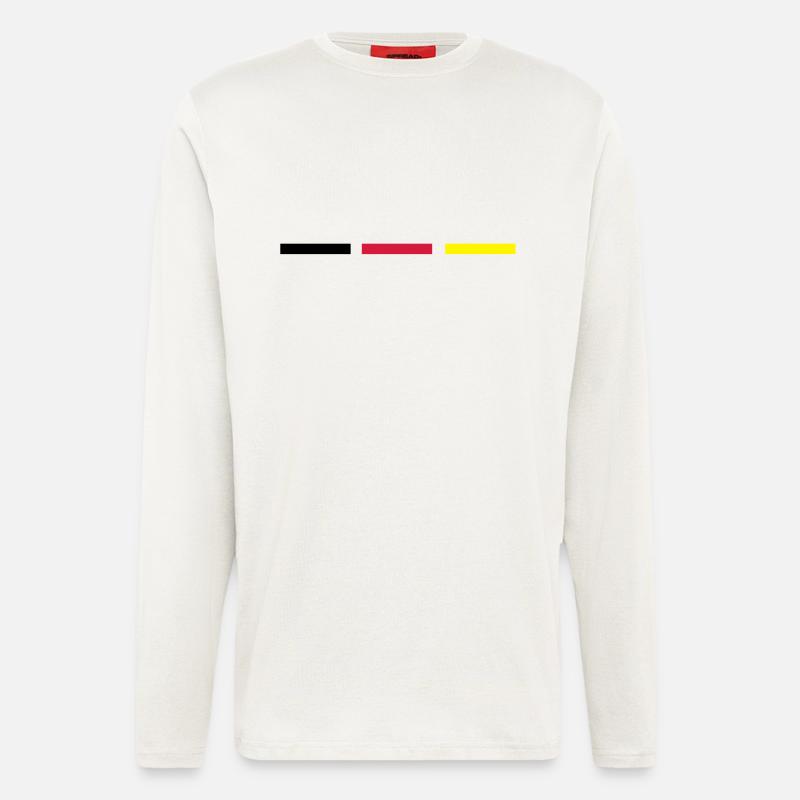 Deutschland Streifen - Langarmshirt - made by SPREAD  - OFF WHITE