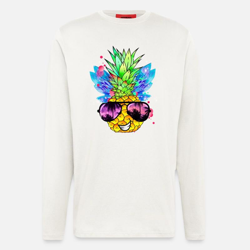 Ananas Kunst - Langarmshirt - made by SPREAD  - OFF WHITE