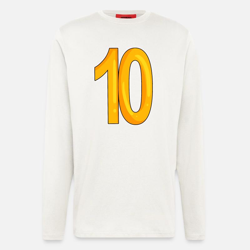 10 - ten - yellow - Longsleeve - made by SPREAD  - OFF WHITE
