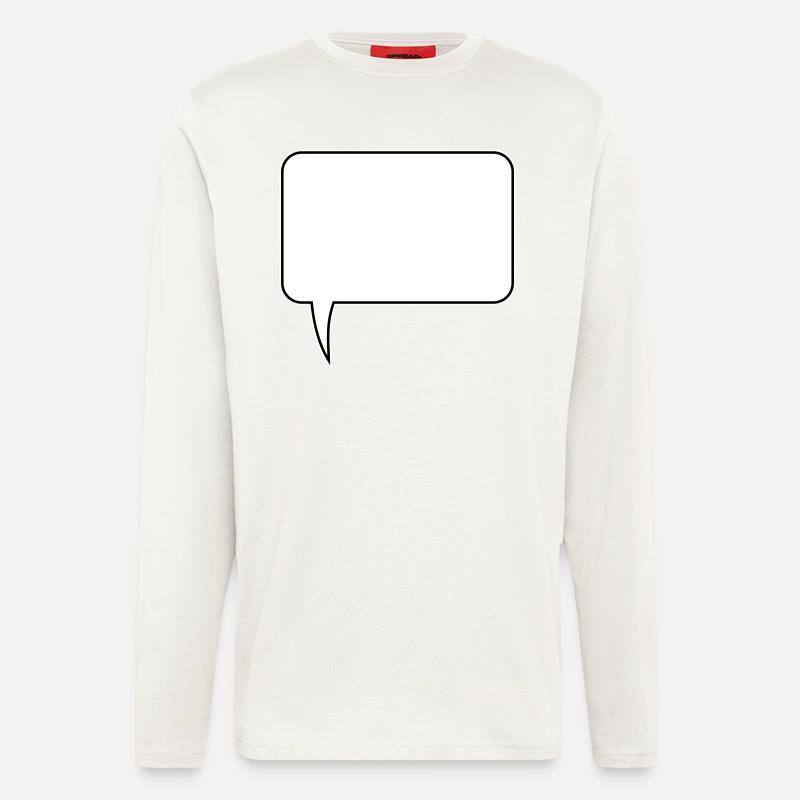 Speech bubble rectangle design - Longsleeve - made by SPREAD  - OFF WHITE