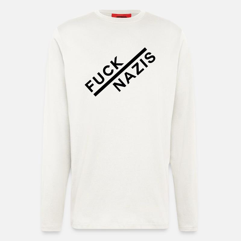 FUCK NAZIS - Langarmshirt - made by SPREAD  - OFF WHITE