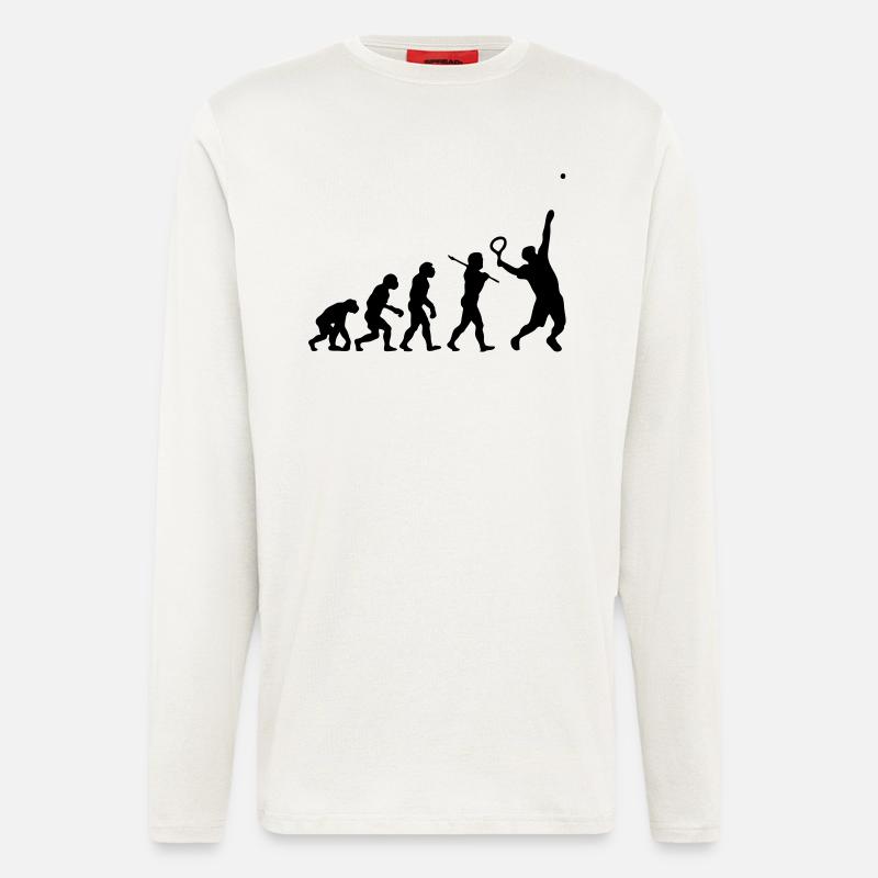 Tennis Evolution - Langarmshirt - made by SPREAD  - OFF WHITE