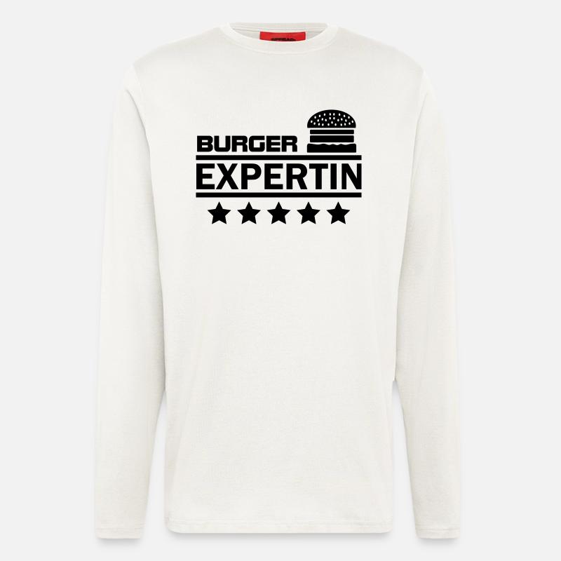 burger expertin - Langarmshirt - made by SPREAD  - OFF WHITE