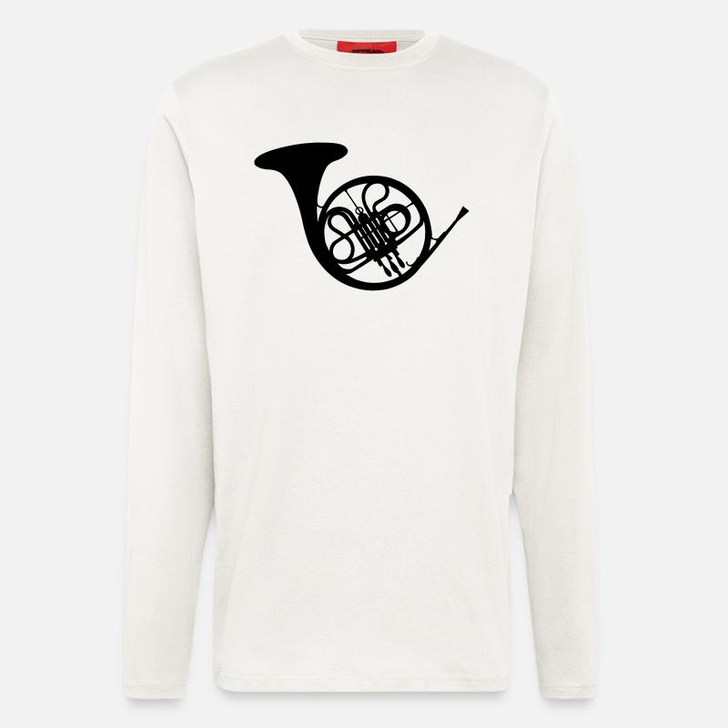 Horn / bugle / Blasinstrument - Langarmshirt - made by SPREAD - OFF WHITE