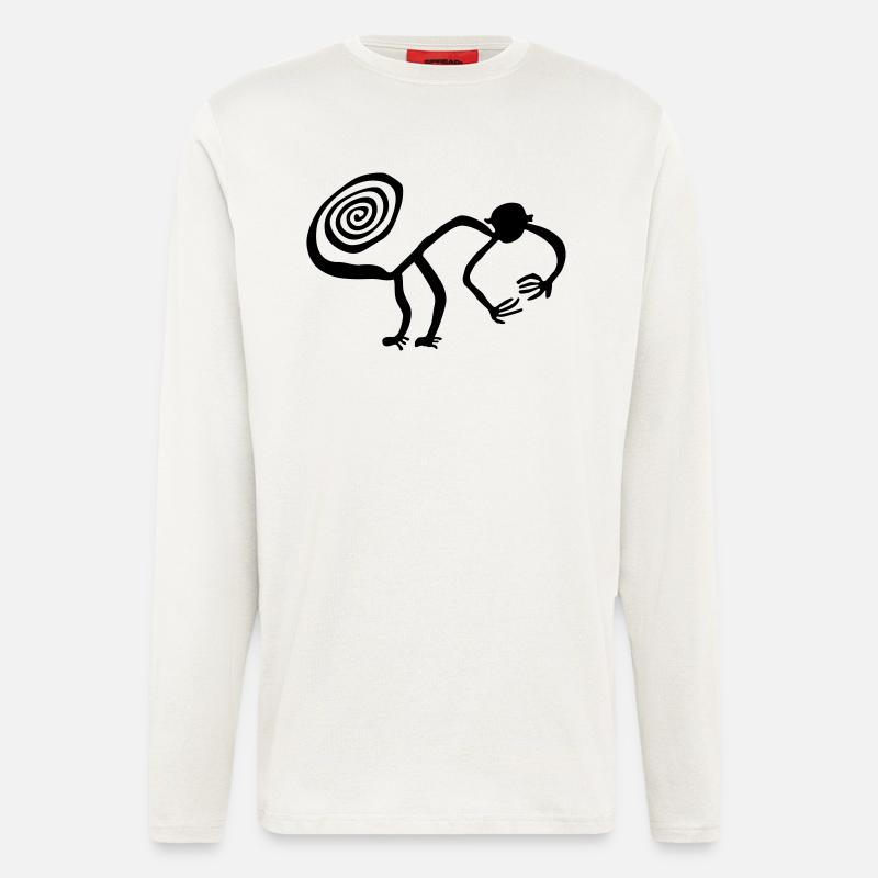 Nazca Monkey - Longsleeve - made by SPREAD  - OFF WHITE