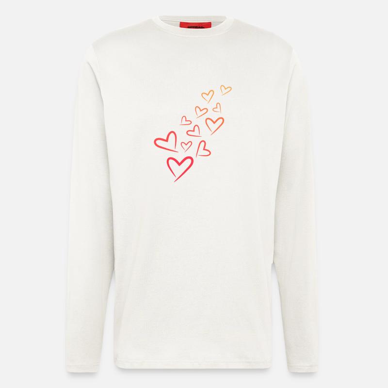 Herzchen Herz Muster - Langarmshirt - made by SPREAD  - OFF WHITE