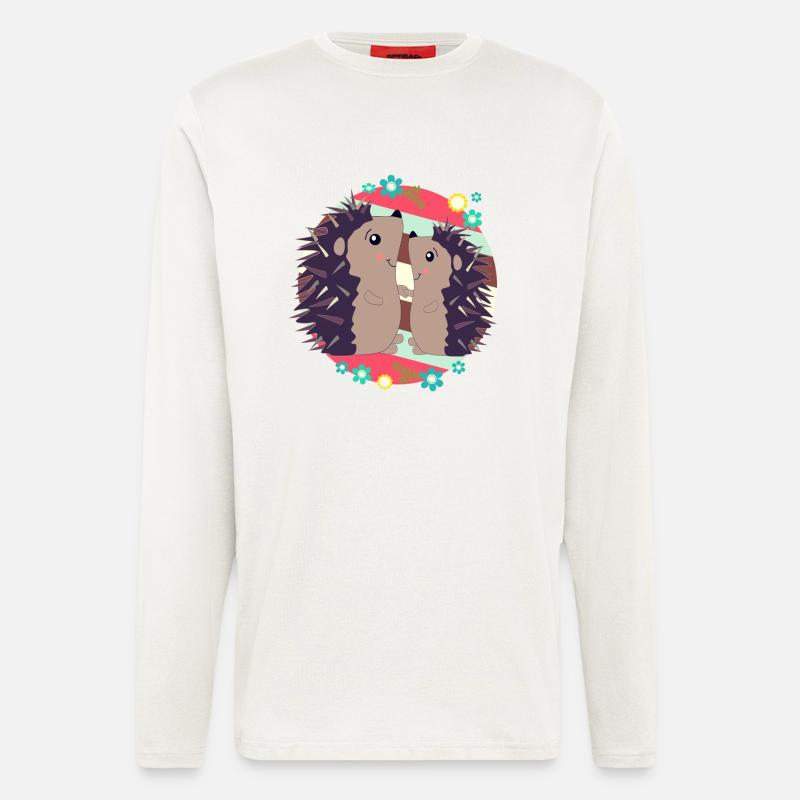 Glückliche Igel - Langarmshirt - made by SPREAD  - OFF WHITE