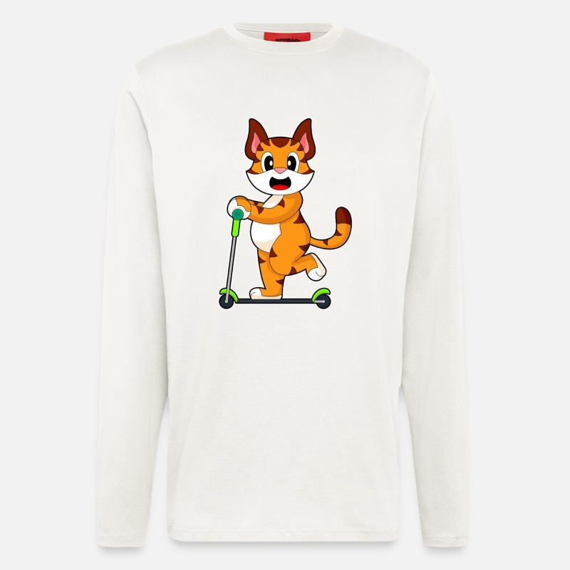 Tiger Scooter - Longsleeve - made by SPREAD  - OFF WHITE