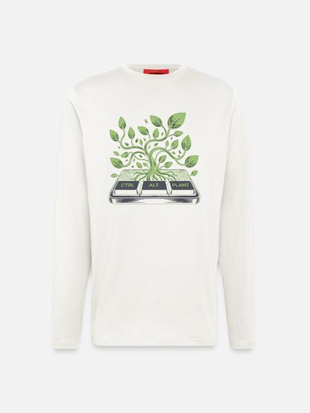 ctrl alt plant garden design - Longsleeve - made by SPREAD - OFF WHITE