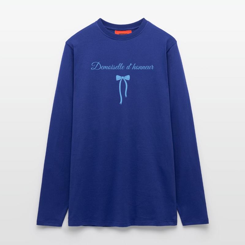 Blaue Schleife Brautjungfer Langarmshirt - made by SPREAD 