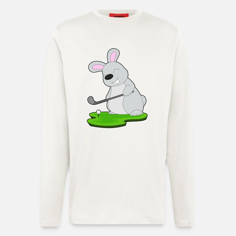 Rabbit Golf Golf Clubs - Manches longues bio décontracté fabriqué en UE - OFF WHITE