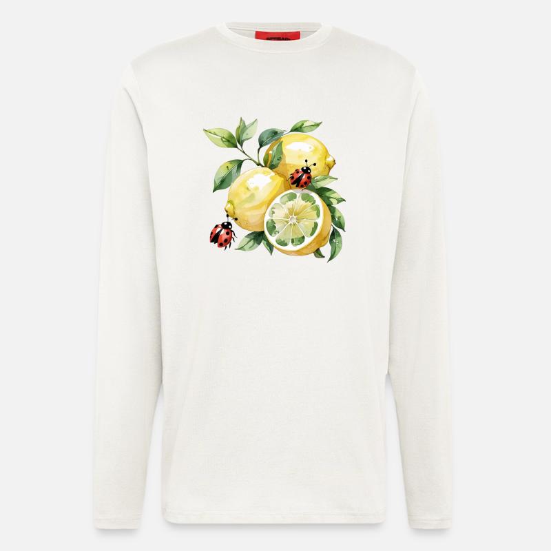 Cheerful Lemon Ladybug Pattern - Longsleeve - made by SPREAD  - OFF WHITE