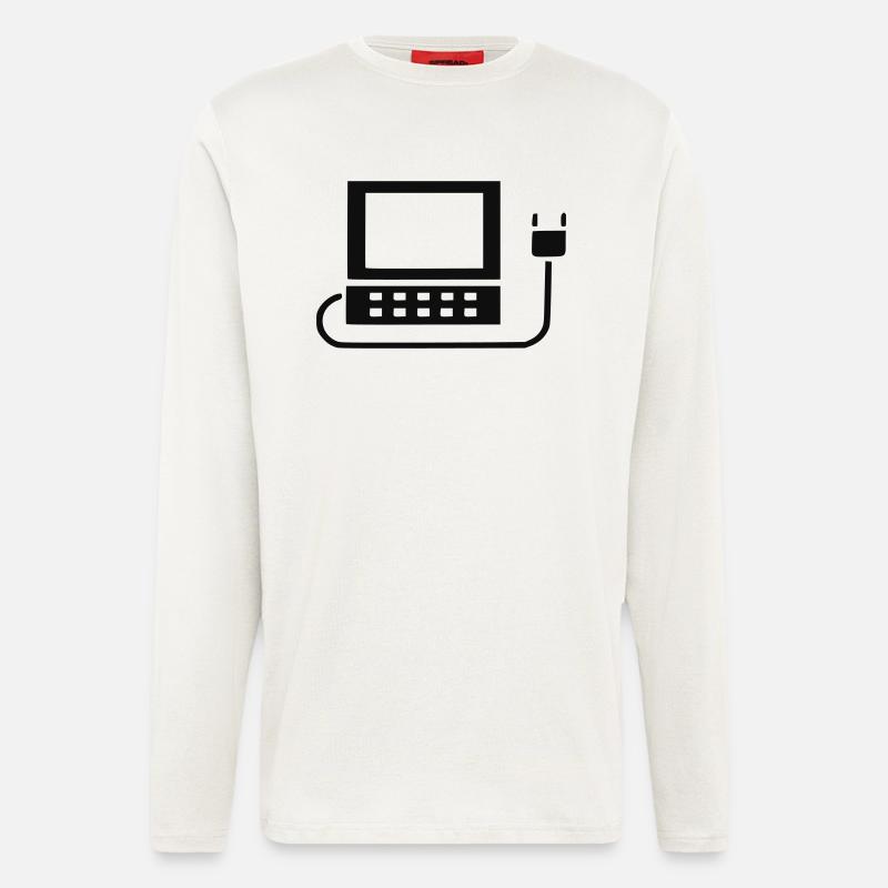 Computer, Laptop, PC - Langarmshirt - made by SPREAD  - OFF WHITE