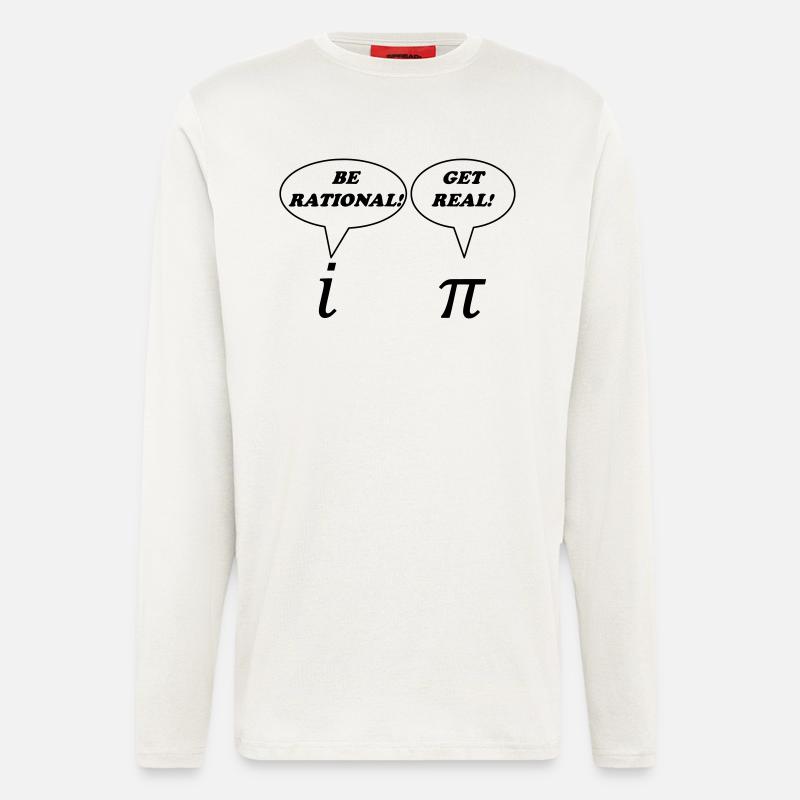 Math: Get Real - Manches longues bio décontracté fabriqué en UE - OFF WHITE