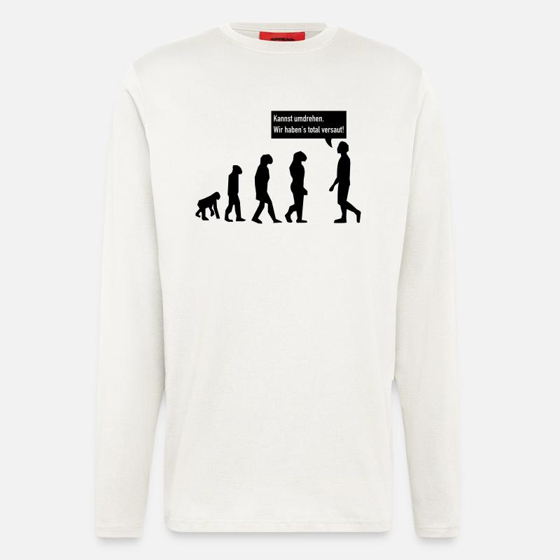evolution umdrehen - Langarmshirt - made by SPREAD  - OFF WHITE