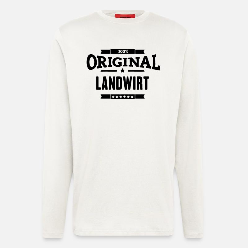 100% Landwirt - Langarmshirt - made by SPREAD  - OFF WHITE