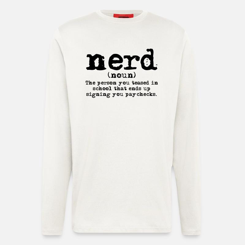 Nerd Definition - Langarmshirt - made by SPREAD  - OFF WHITE