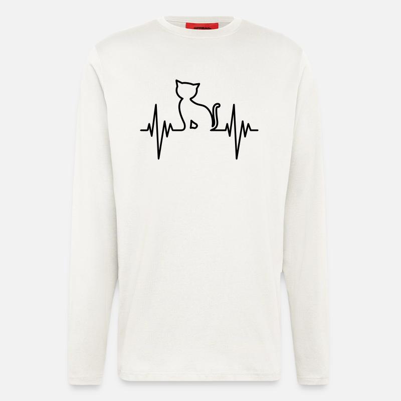 Cat Pulse - Longsleeve - made by SPREAD  - OFF WHITE