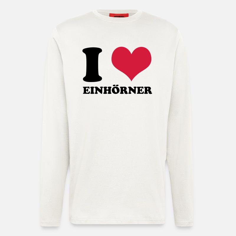 I Love Einhörner - Langarmshirt - made by SPREAD  - OFF WHITE
