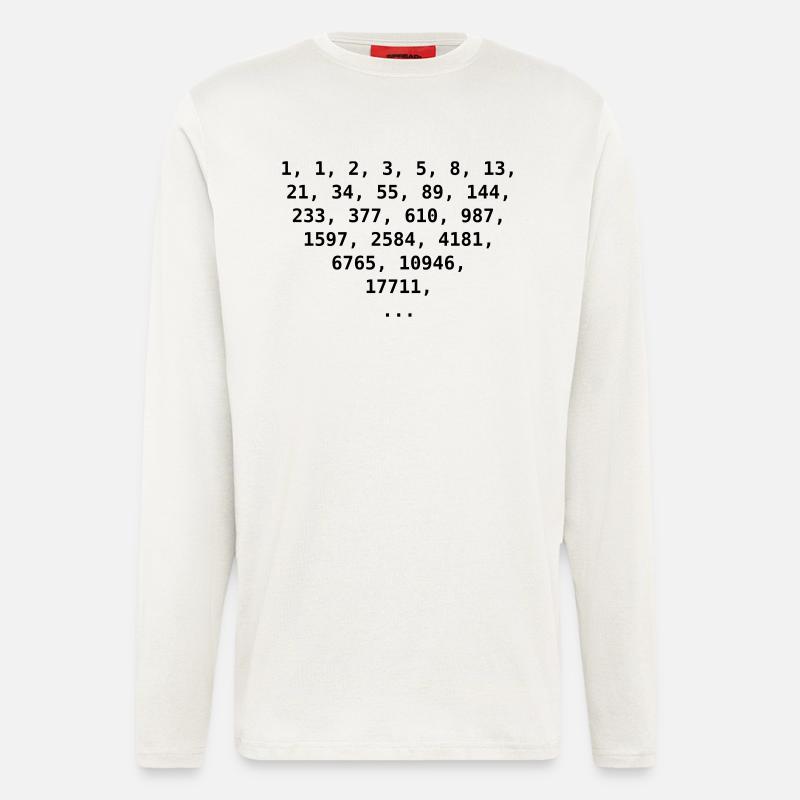 Fibonacci Zahlen - Langarmshirt - made by SPREAD  - OFF WHITE