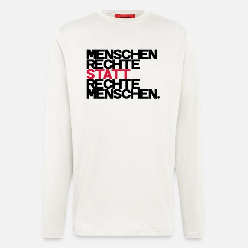 Menschenrechte - Langarmshirt - made by SPREAD  - OFF WHITE