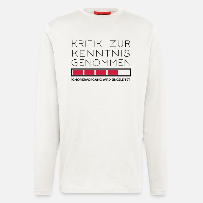 Nicht kritikfähig - Langarmshirt - made by SPREAD  - OFF WHITE