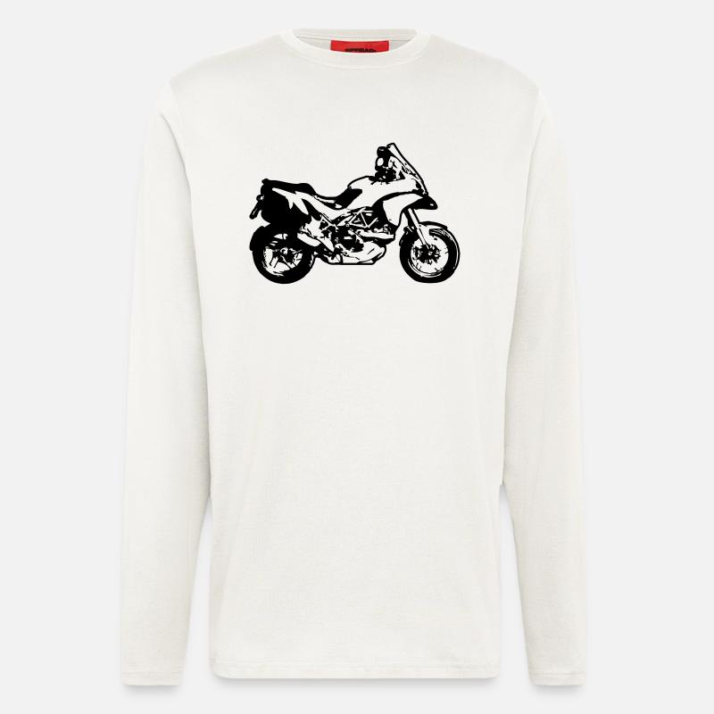 motorcycle enduro - Longsleeve - made by SPREAD  - OFF WHITE