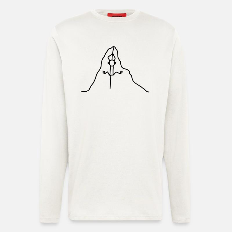 Am Seil hoch klettern - Langarmshirt - made by SPREAD - OFF WHITE