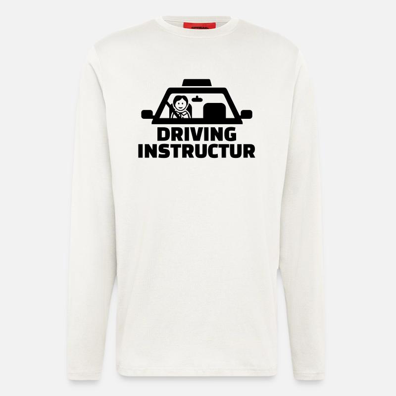 Driving instructor - Manches longues bio décontracté fabriqué en UE - OFF WHITE