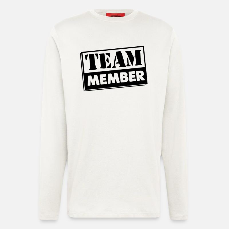 team member 01 - Langarmshirt - made by SPREAD  - OFF WHITE