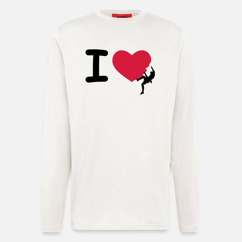 I love klettern - Langarmshirt - made by SPREAD  - OFF WHITE