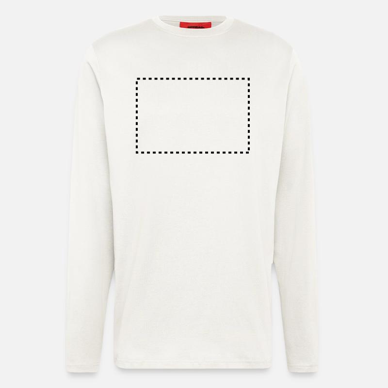 dashed_square_1c - Langarmshirt - made by SPREAD  - OFF WHITE