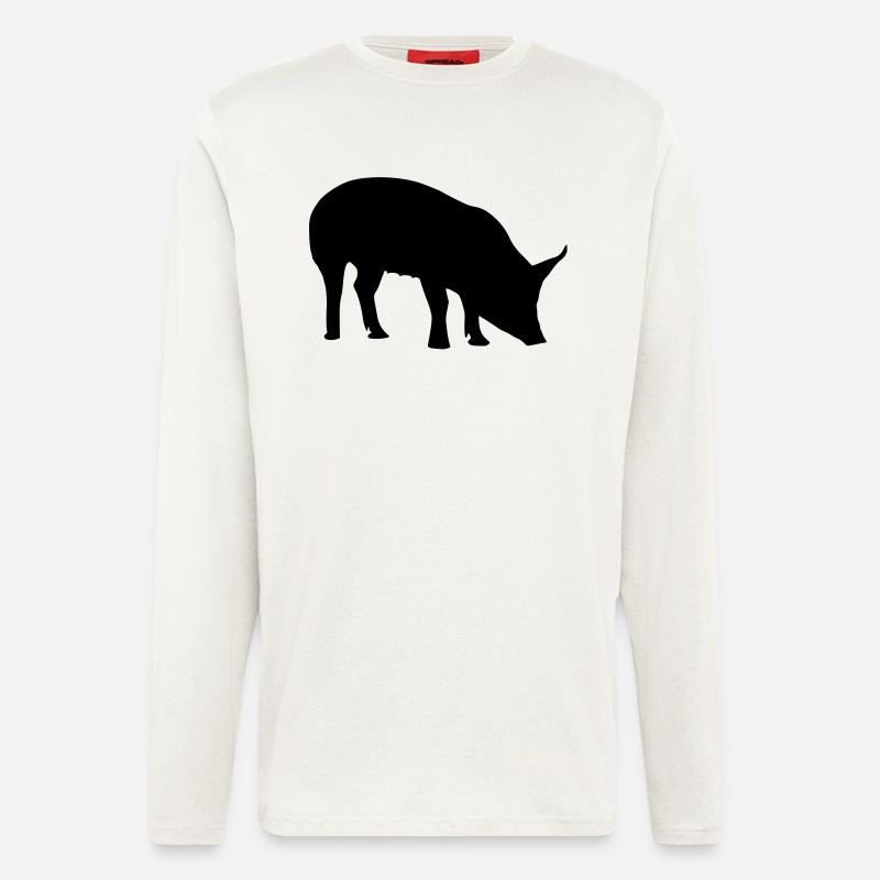 schwarzes Schwein - Langarmshirt - made by SPREAD  - OFF WHITE