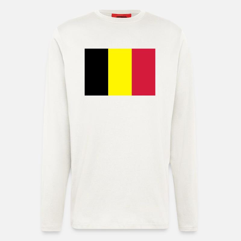 drapeau_belgique - Langarmshirt - made by SPREAD  - OFF WHITE
