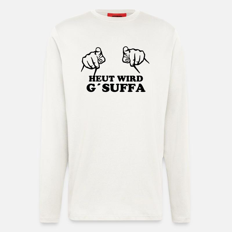 heut_wird_gsuffa - Langarmshirt - made by SPREAD  - OFF WHITE