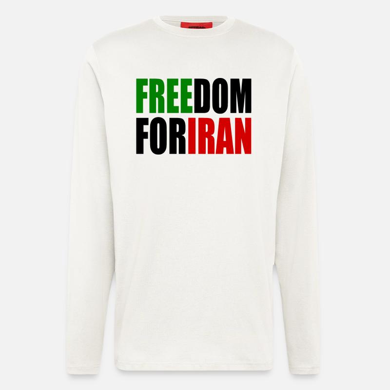 Freedom for iran - Langarmshirt - made by SPREAD  - OFF WHITE