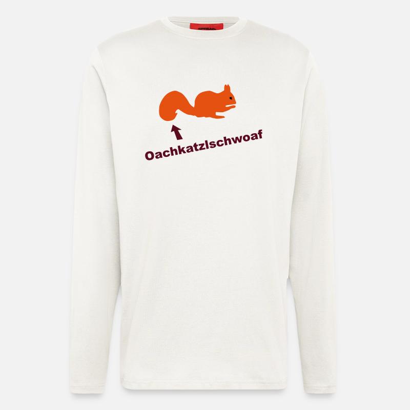 Oachkatzlschwoaf Eichhörnchen - Langarmshirt - made by SPREAD  - OFF WHITE