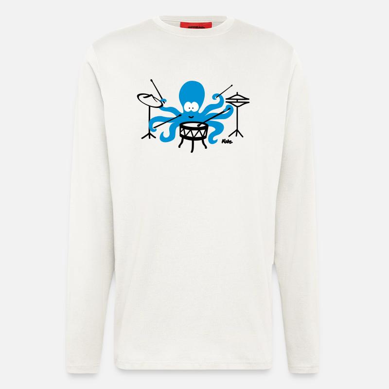 Octopus (c2) - Longsleeve - made by SPREAD  - OFF WHITE
