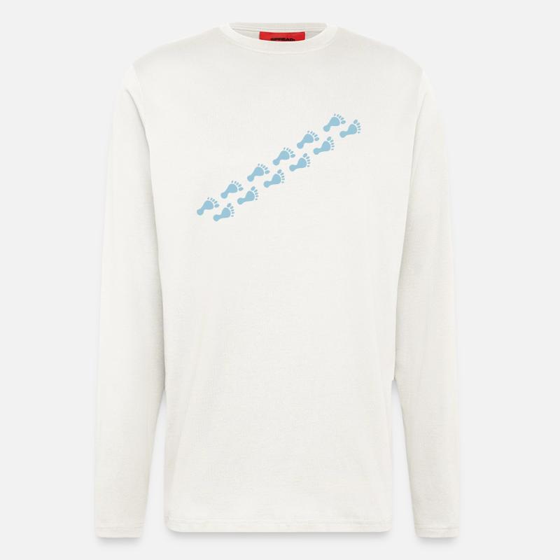 footprints - Langarmshirt - made by SPREAD  - OFF WHITE