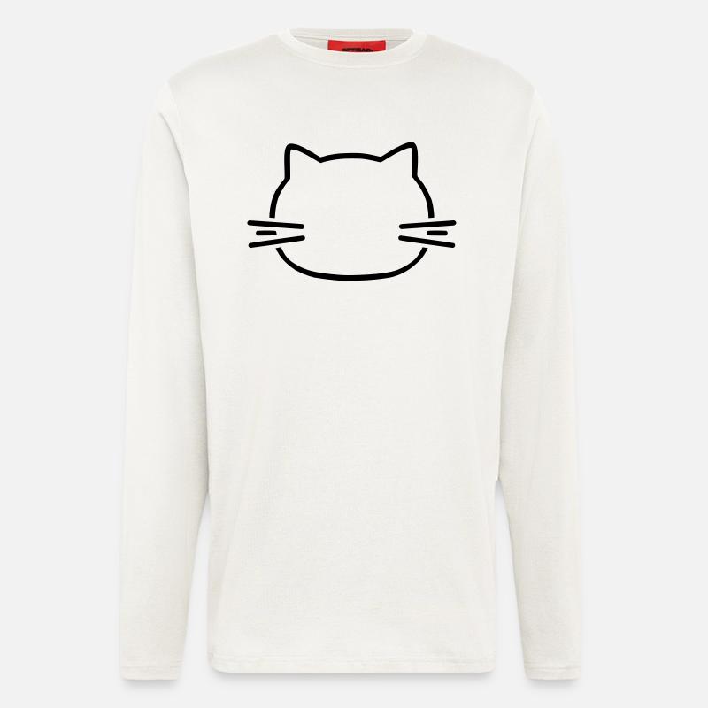 Katzenkopf - Langarmshirt - made by SPREAD  - OFF WHITE