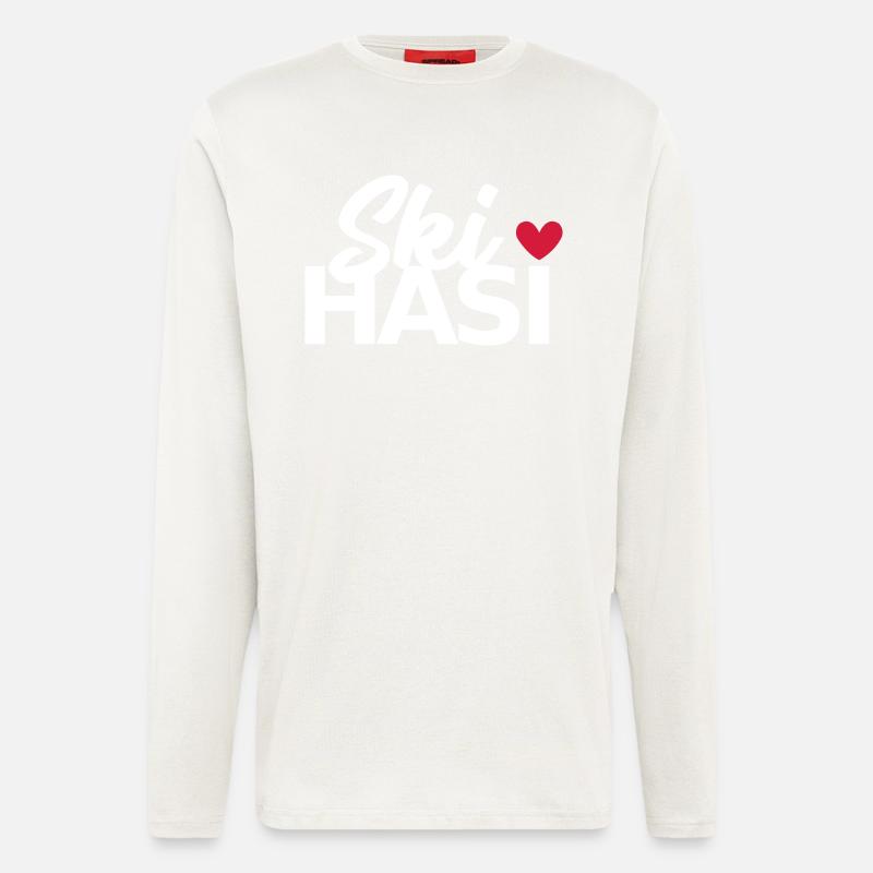 Ski Hasi mit Herz - Langarmshirt - made by SPREAD  - OFF WHITE