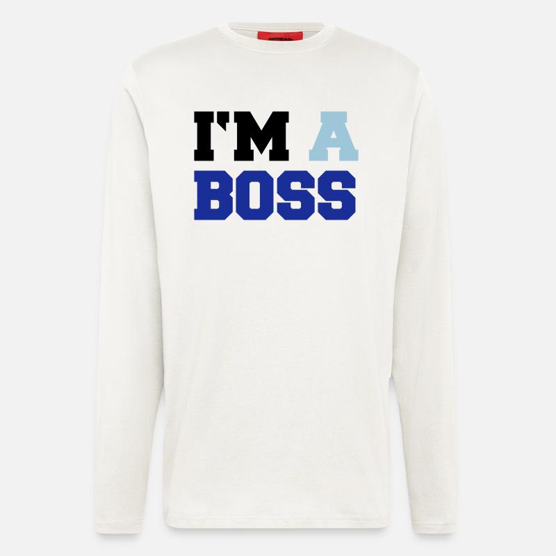 im_a_boss02 - Langarmshirt - made by SPREAD  - OFF WHITE