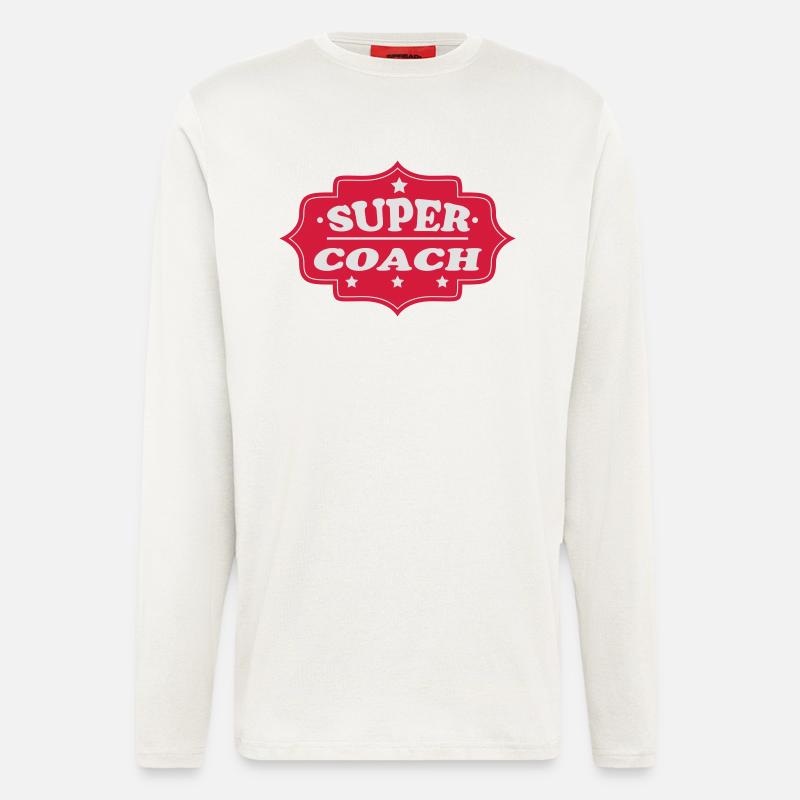 Super coach 111 - Langarmshirt - made by SPREAD  - OFF WHITE