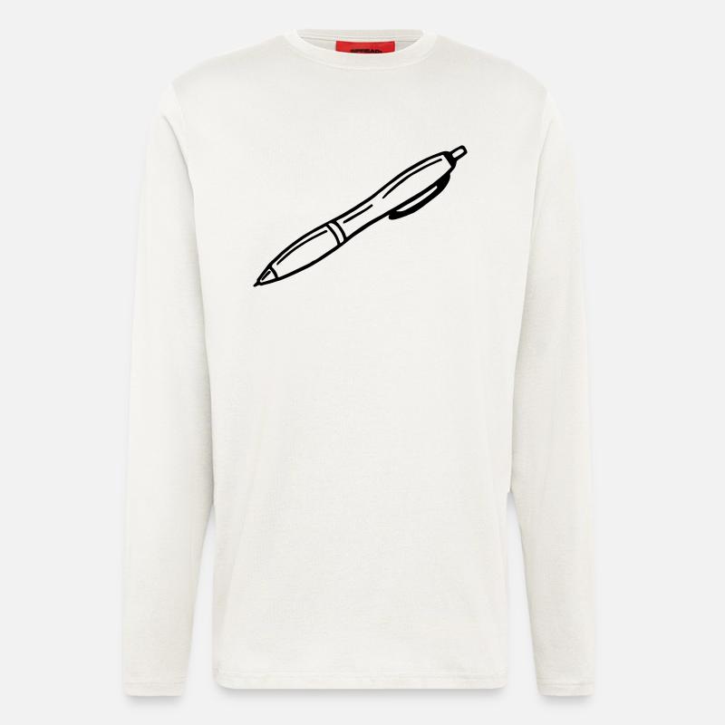 Kugelschreiber - Langarmshirt - made by SPREAD  - OFF WHITE