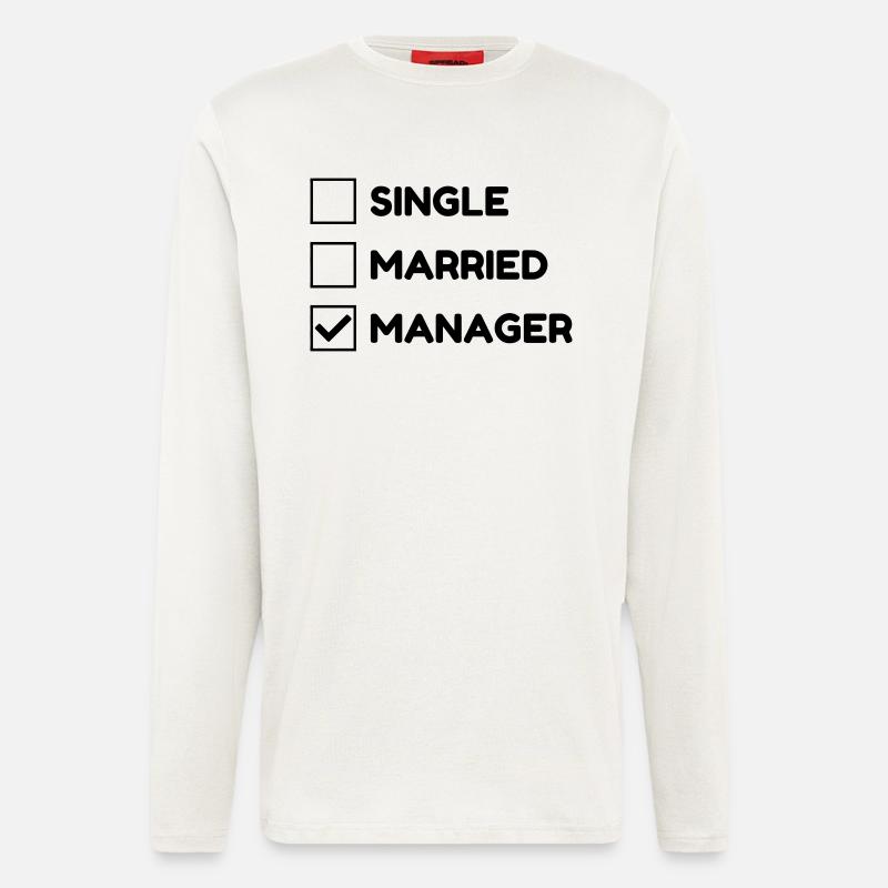 Manager / Patron / Travail / Métier / Chef - Manches longues bio décontracté fabriqué en UE - OFF WHITE