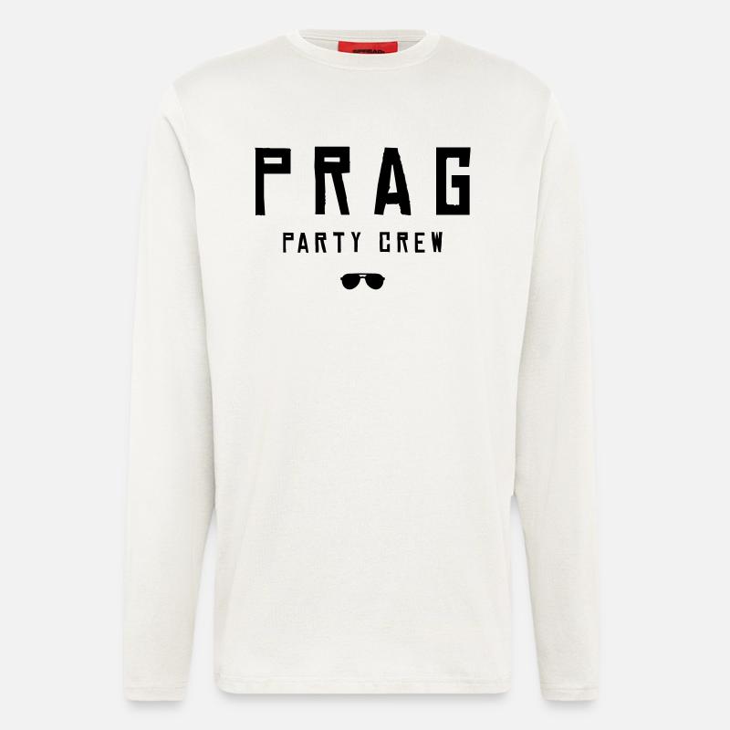 prag party crew cool - Langarmshirt - made by SPREAD  - OFF WHITE