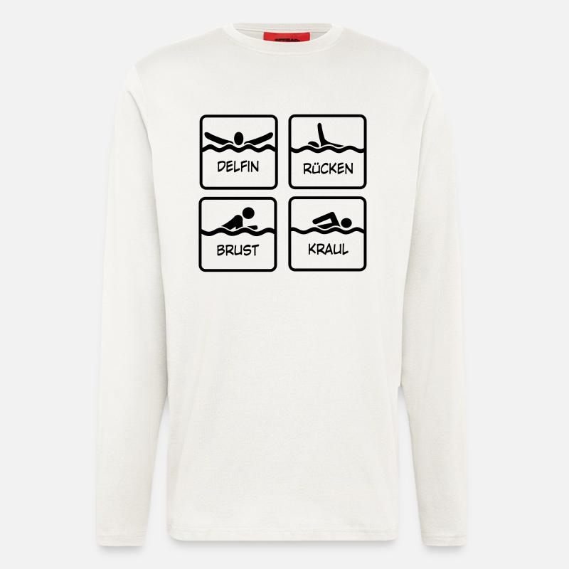 schwimmen - Langarmshirt - made by SPREAD  - OFF WHITE
