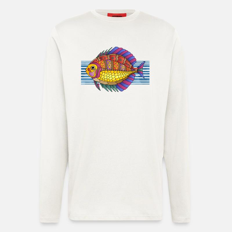 Fisch - Langarmshirt - made by SPREAD  - OFF WHITE